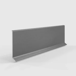 Л плинтус серебристый матовый тонкий 80 мм Lamelidecor